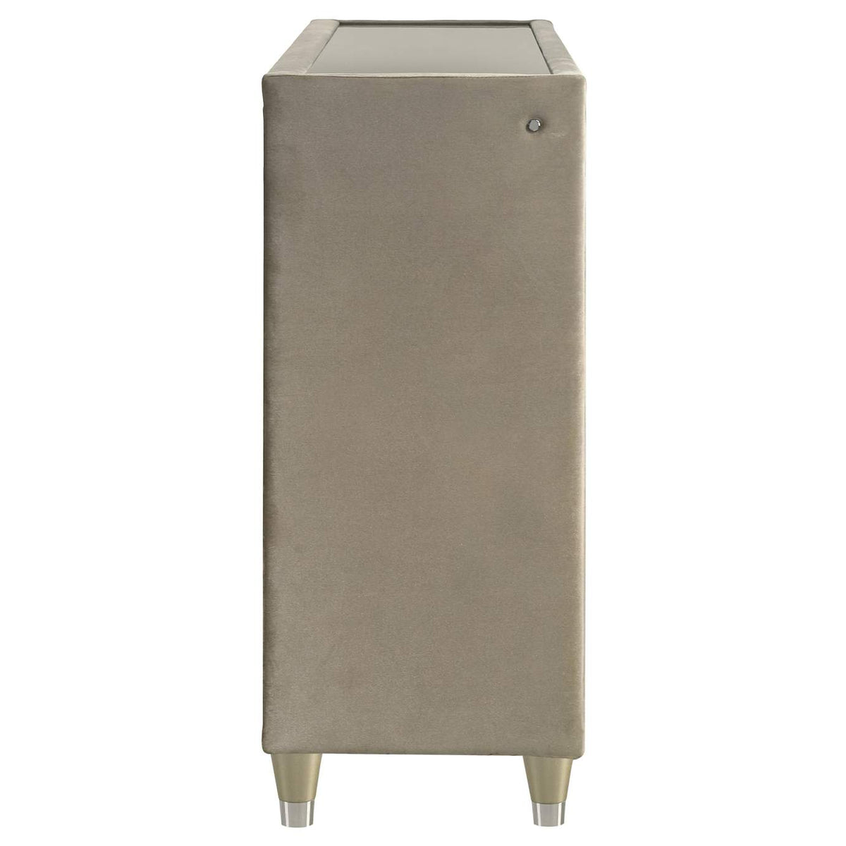 222663 Lorient 8-drawer LED Bedroom Dresser Cabinet Ivory and Camel