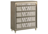 222665 Lorient 5-drawer LED Chest of Drawers Ivory and Camel