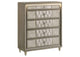 222665 Lorient 5-drawer LED Chest of Drawers Ivory and Camel