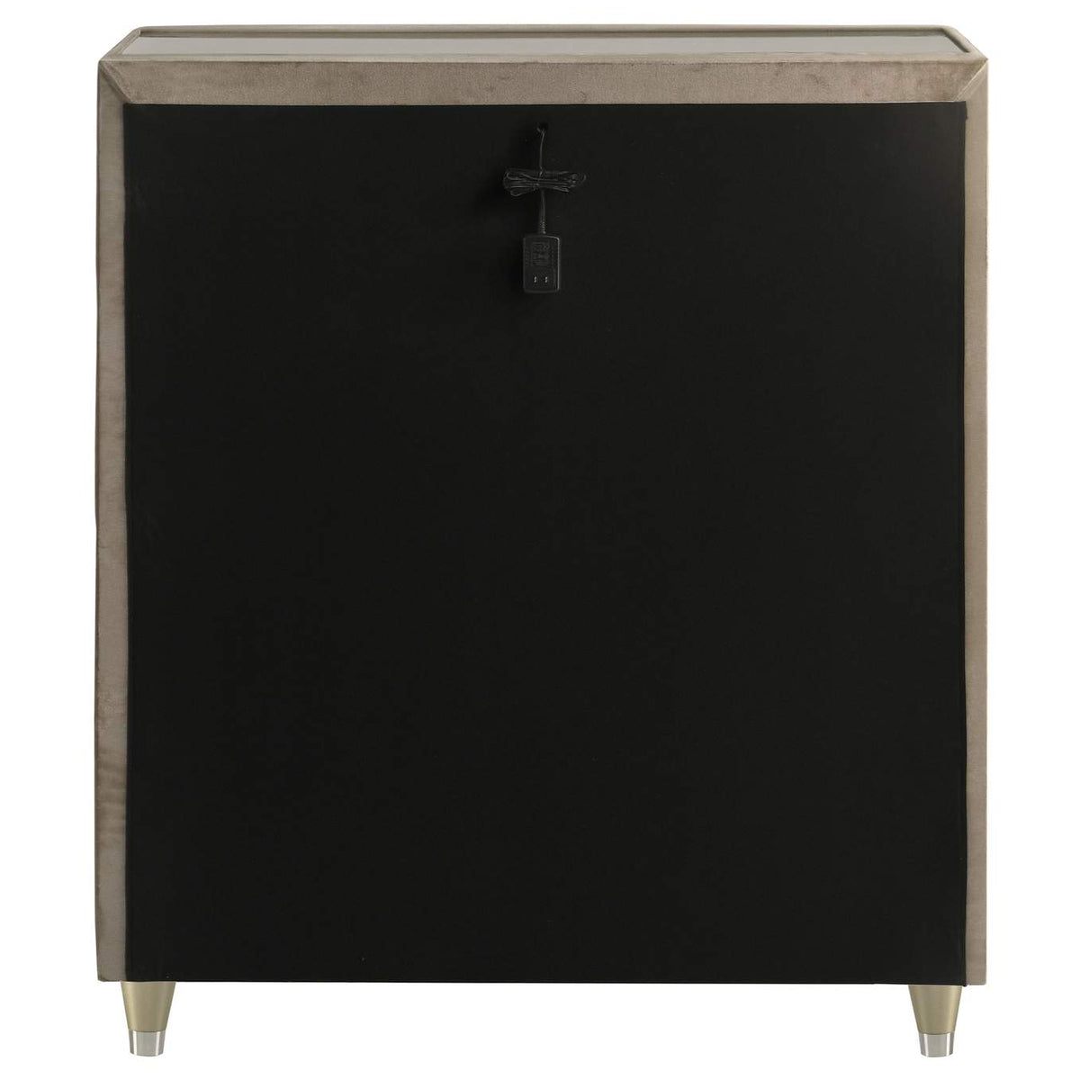 222665 Lorient 5-drawer LED Chest of Drawers Ivory and Camel