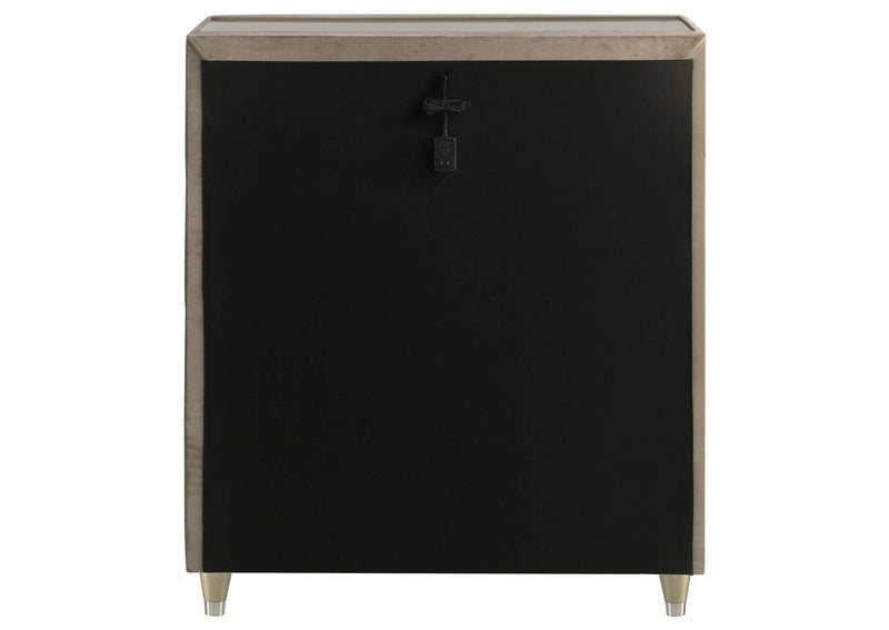 222665 Lorient 5-drawer LED Chest of Drawers Ivory and Camel