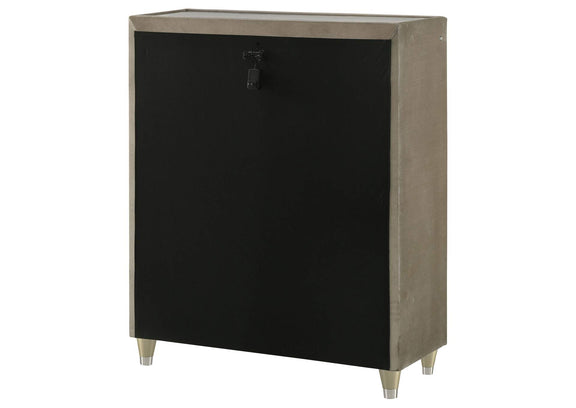 222665 Lorient 5-drawer LED Chest of Drawers Ivory and Camel