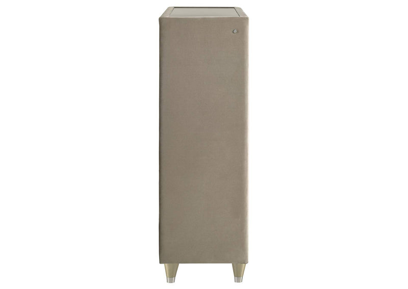 222665 Lorient 5-drawer LED Chest of Drawers Ivory and Camel