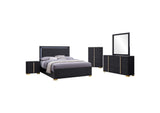 222831F-S5 Marceline 5-piece Full Bedroom Set Black