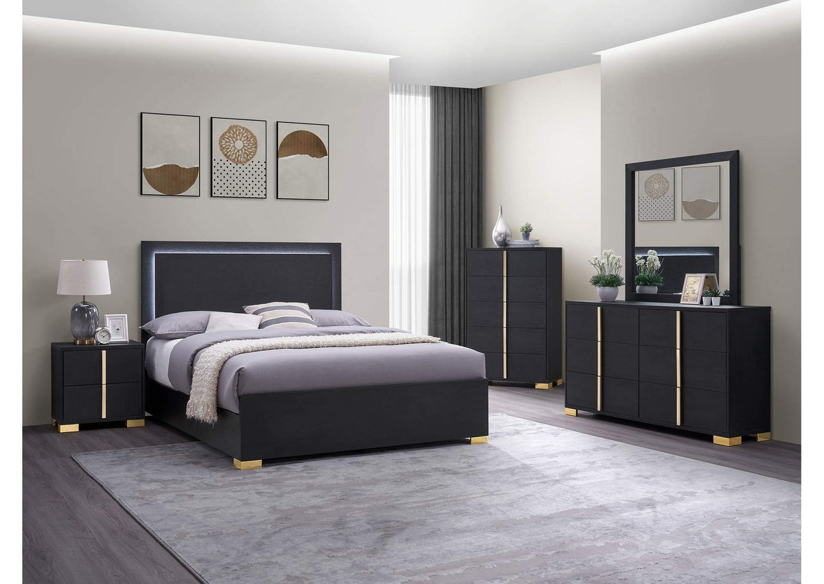 Marceline 5-piece Eastern King Bedroom Set Black