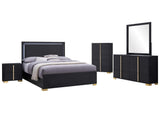 222831KE-S5 Marceline 5-piece Eastern King Bedroom Set Black