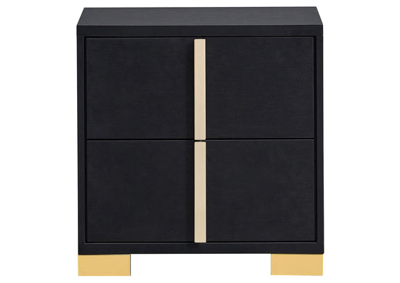 222832 Marceline 2-drawer Nightstand Black