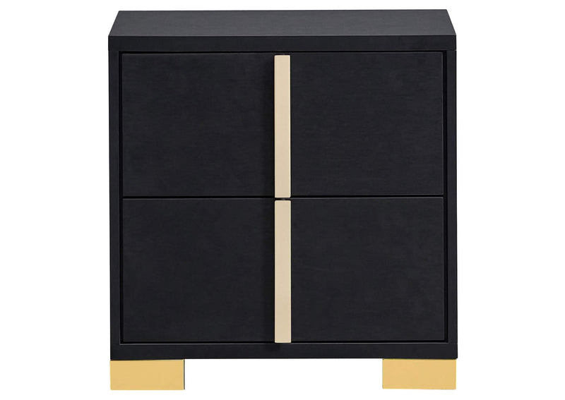 222832 Marceline 2-drawer Nightstand Black