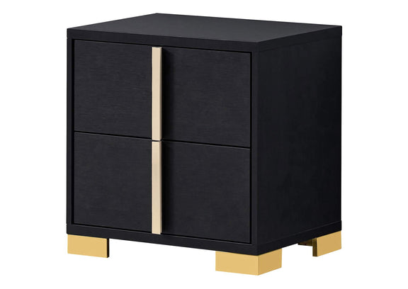 222832 Marceline 2-drawer Nightstand Black