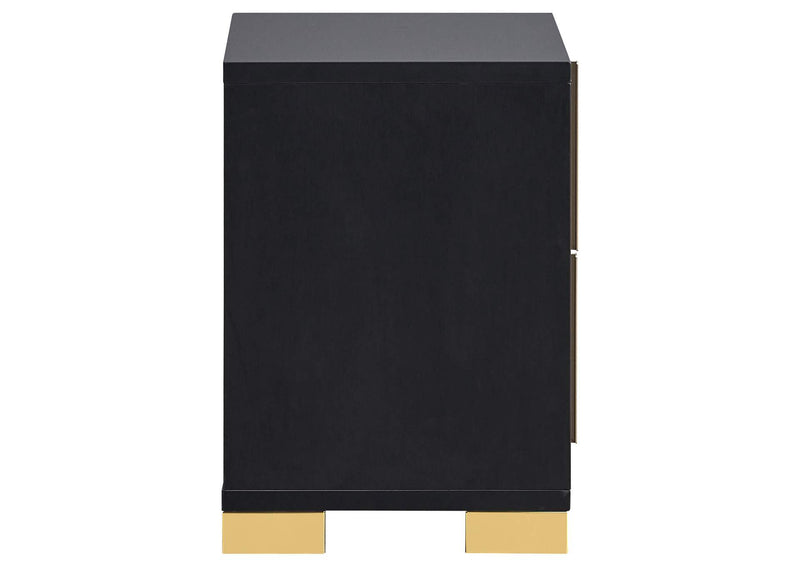 222832 Marceline 2-drawer Nightstand Black