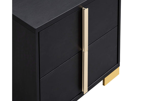 222832 Marceline 2-drawer Nightstand Black