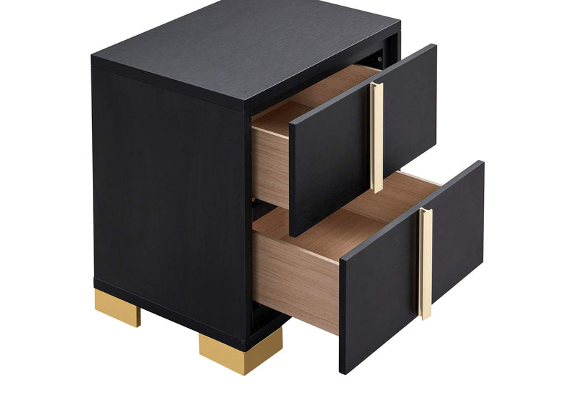 222832 Marceline 2-drawer Nightstand Black