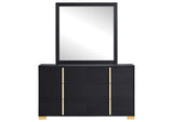 222833M Marceline 6-drawer Dresser with Mirror Black
