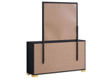 222833M Marceline 6-drawer Dresser with Mirror Black