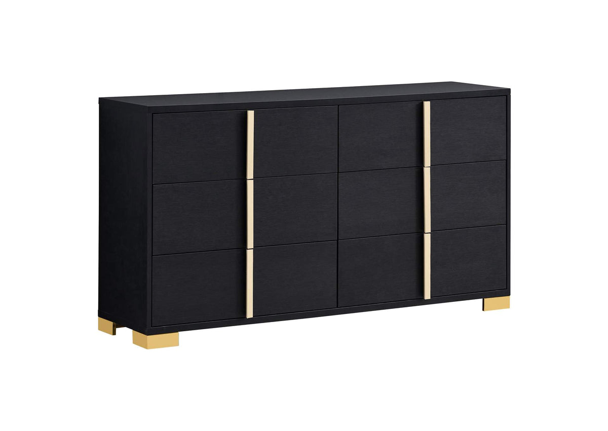 222833 Marceline 6-drawer Dresser Black