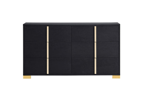 222833 Marceline 6-drawer Dresser Black