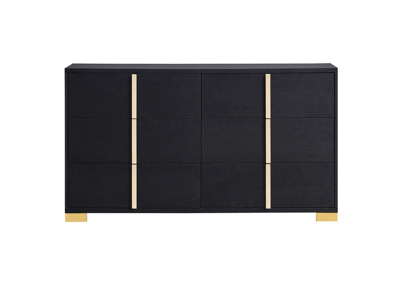 222833 Marceline 6-drawer Dresser Black