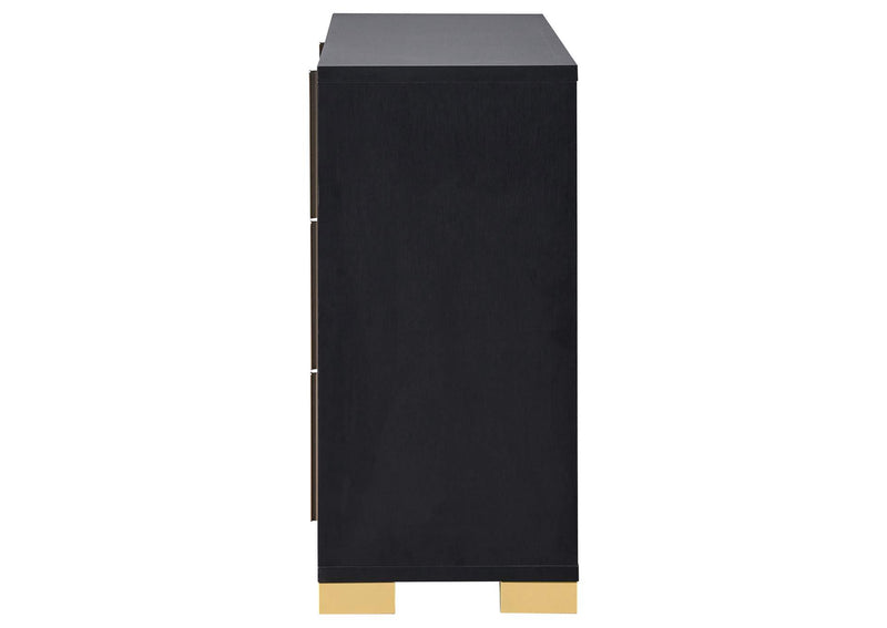 222833 Marceline 6-drawer Dresser Black