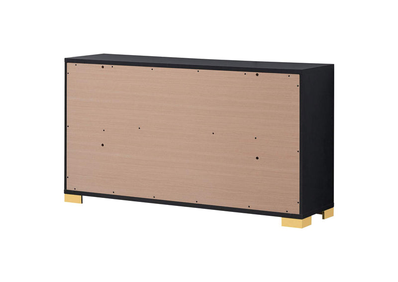222833 Marceline 6-drawer Dresser Black