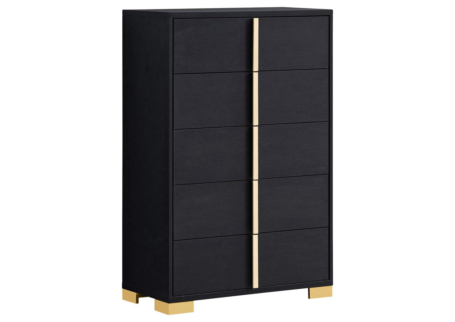 222835 Marceline 5-drawer Bedroom Chest Black