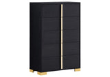 222835 Marceline 5-drawer Bedroom Chest Black