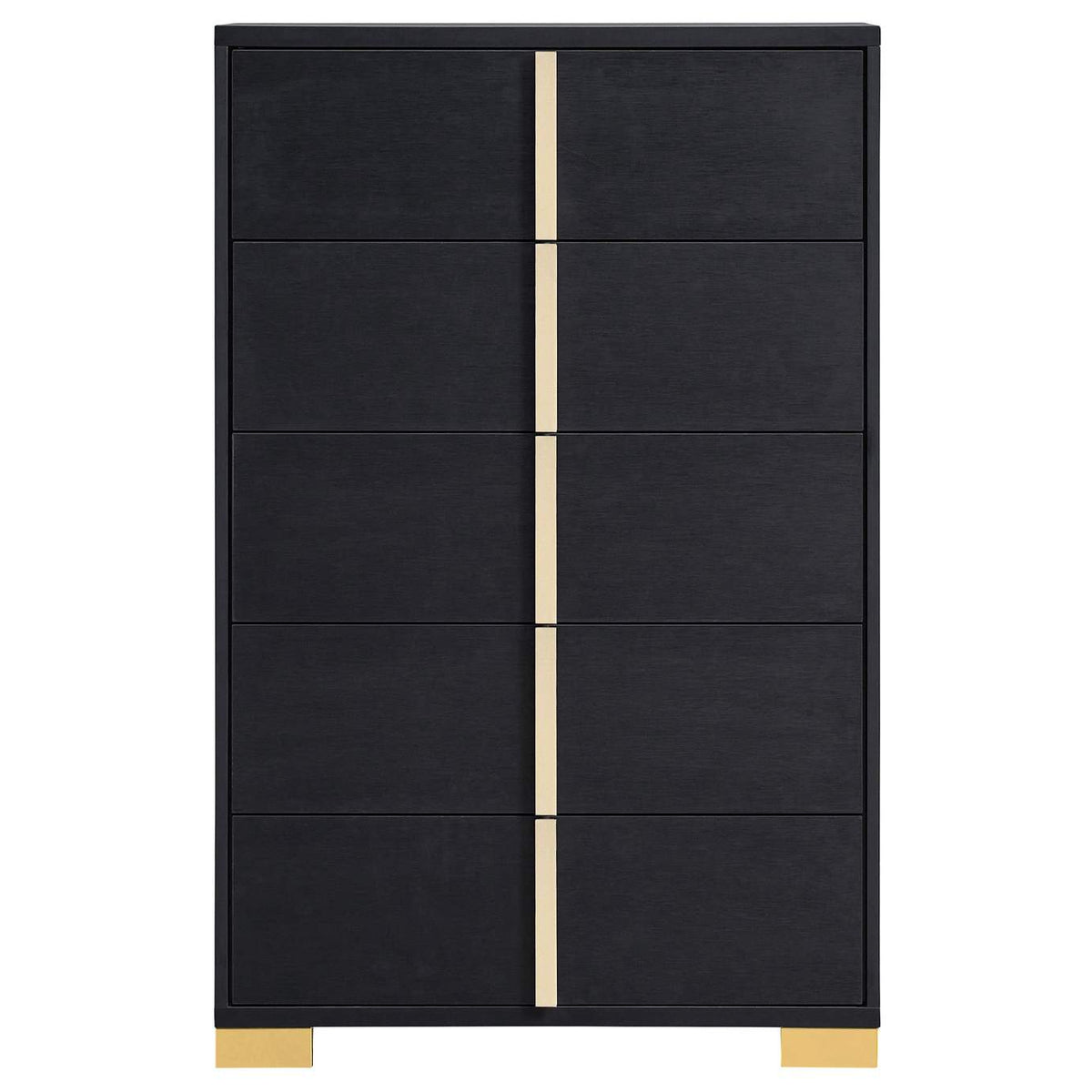 222835 Marceline 5-drawer Bedroom Chest Black