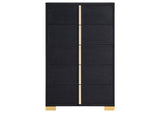 222835 Marceline 5-drawer Bedroom Chest Black