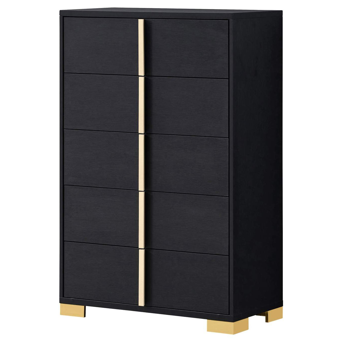222835 Marceline 5-drawer Bedroom Chest Black