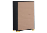 222835 Marceline 5-drawer Bedroom Chest Black