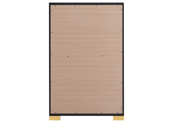 222835 Marceline 5-drawer Bedroom Chest Black