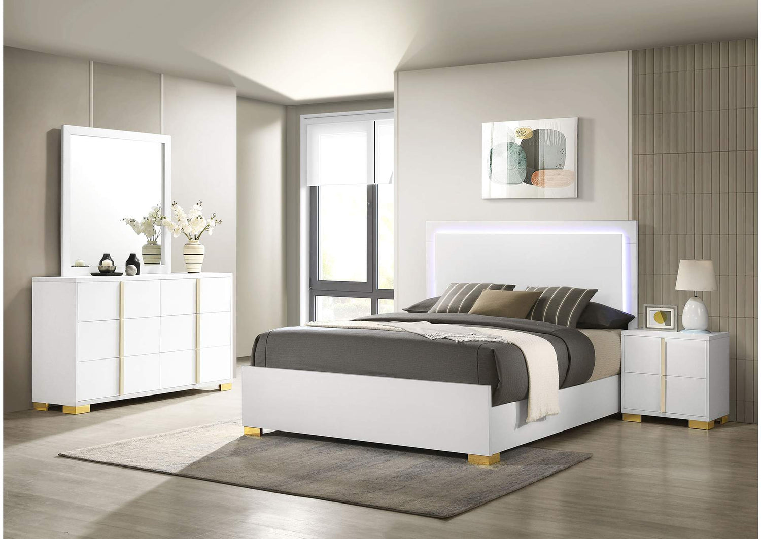 Marceline 4-piece Full Bedroom Set White