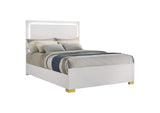 222931F Marceline Wood Full LED Panel Bed White