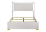 222931F Marceline Wood Full LED Panel Bed White