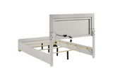 222931F Marceline Wood Full LED Panel Bed White