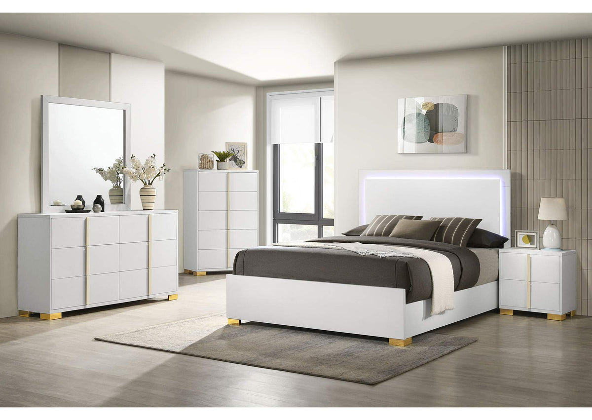Marceline 5-piece Eastern King Bedroom Set White