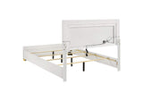 222931KE Marceline Wood Eastern King LED Panel Bed White