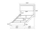222931Q Marceline Wood Queen LED Panel Bed White