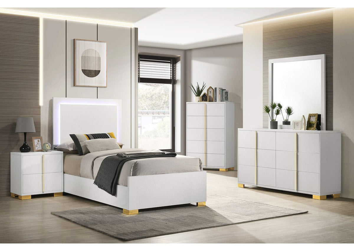Marceline 5-piece Twin Bedroom Set White