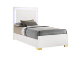 222931T Marceline Wood Twin LED Panel Bed White