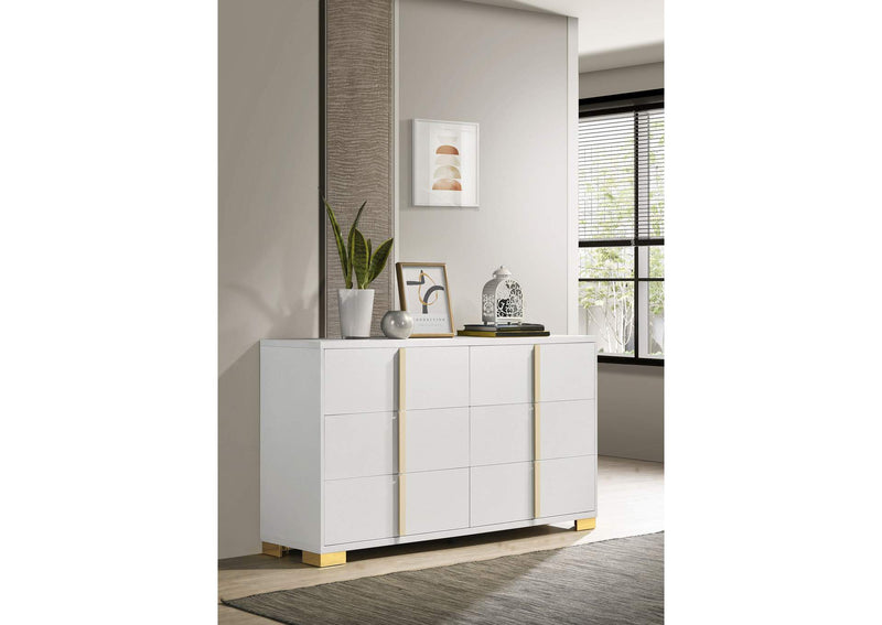 222933 Marceline 6-drawer Dresser White