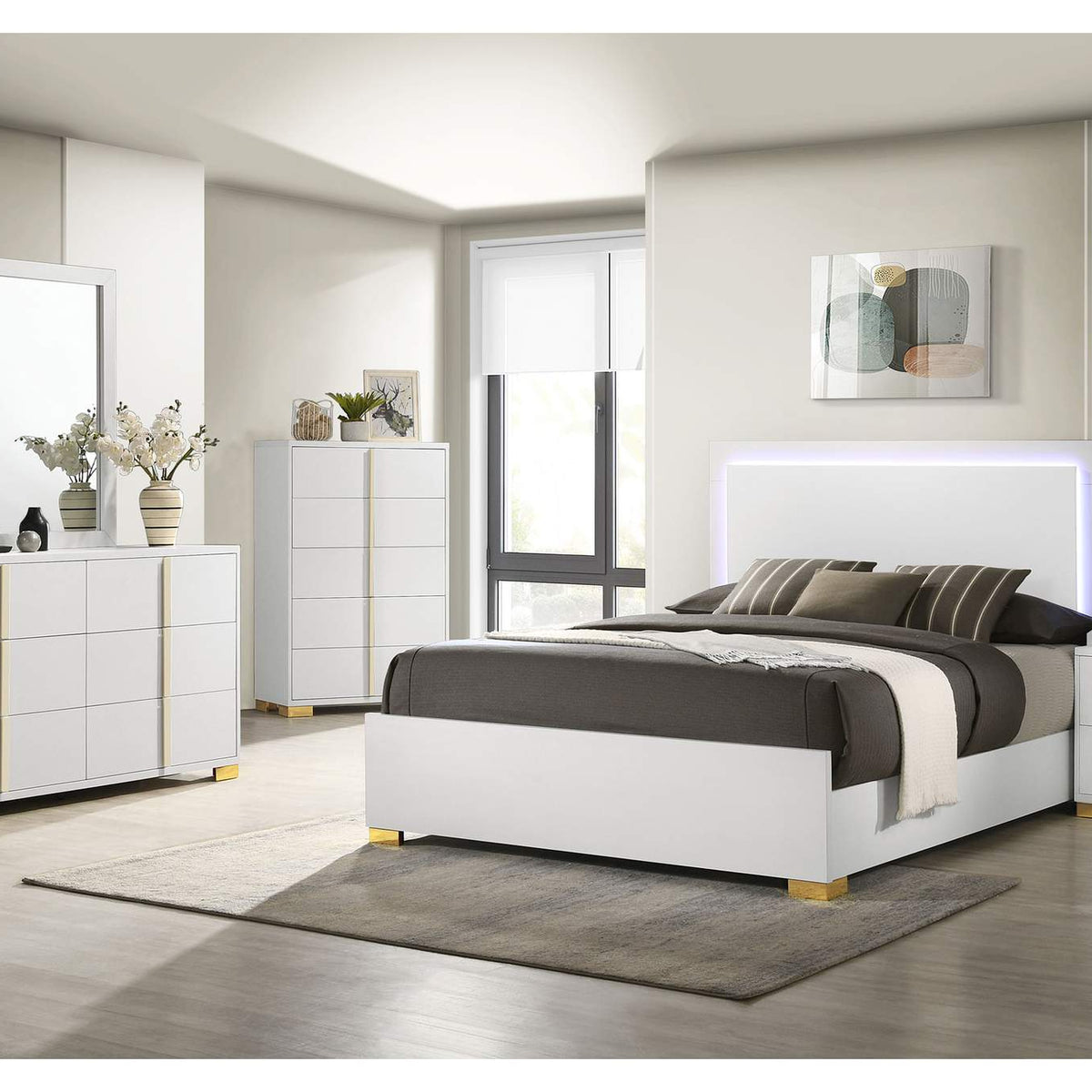 222933 Marceline 6-drawer Dresser White