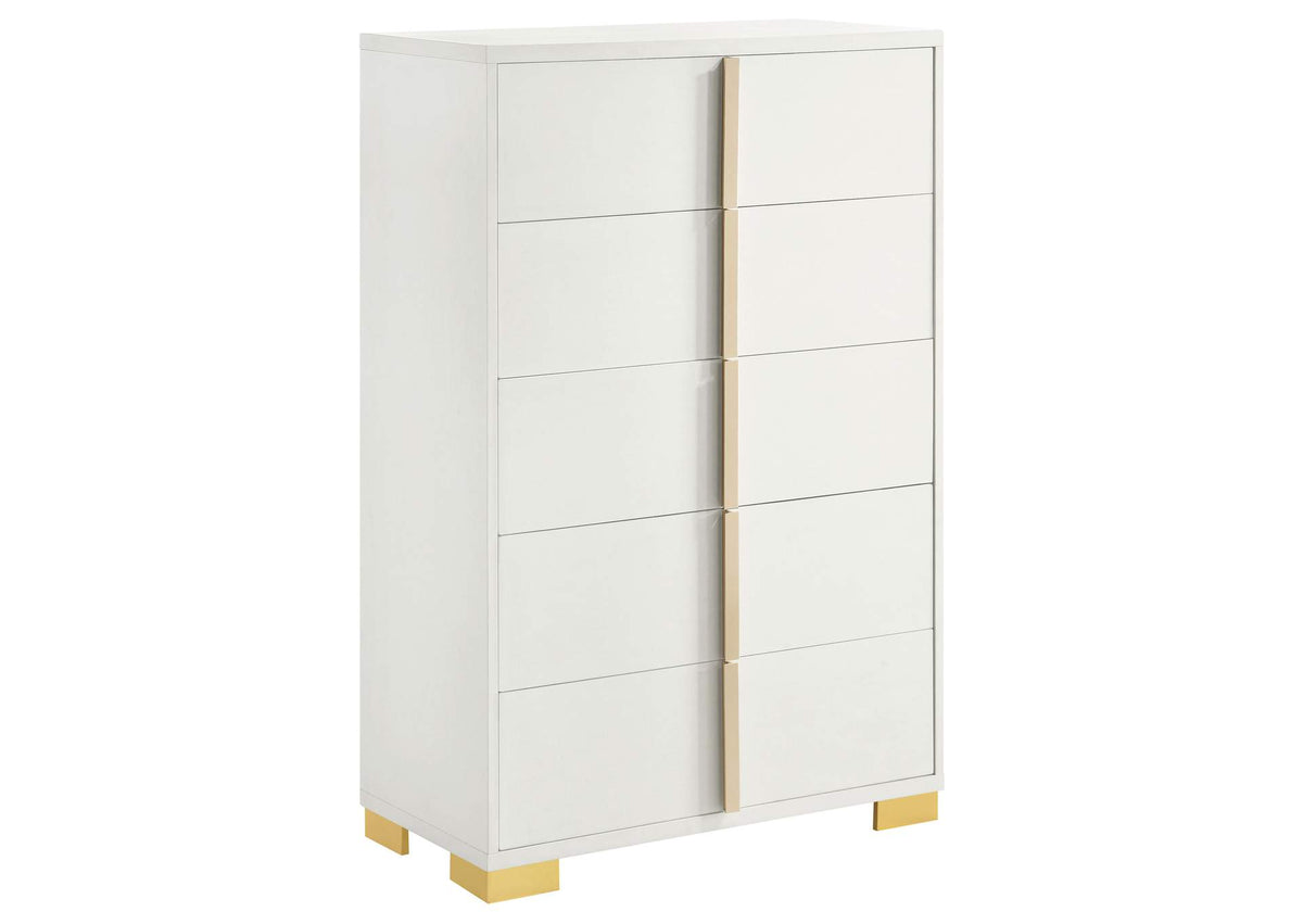 222935 Marceline 5-drawer Bedroom Chest White