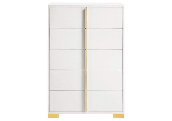 222935 Marceline 5-drawer Bedroom Chest White