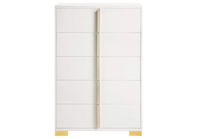 222935 Marceline 5-drawer Bedroom Chest White