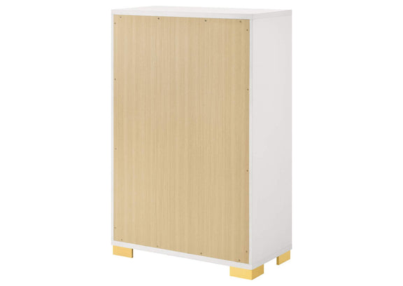 222935 Marceline 5-drawer Bedroom Chest White