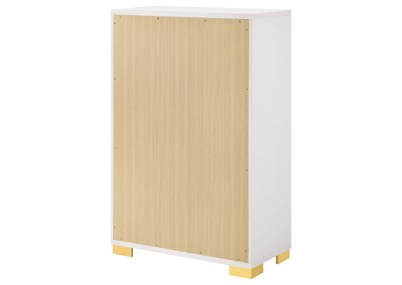 222935 Marceline 5-drawer Bedroom Chest White