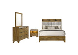 222971KE-S4 Henderson 4-piece Eastern King Bedroom Set Medium Oak