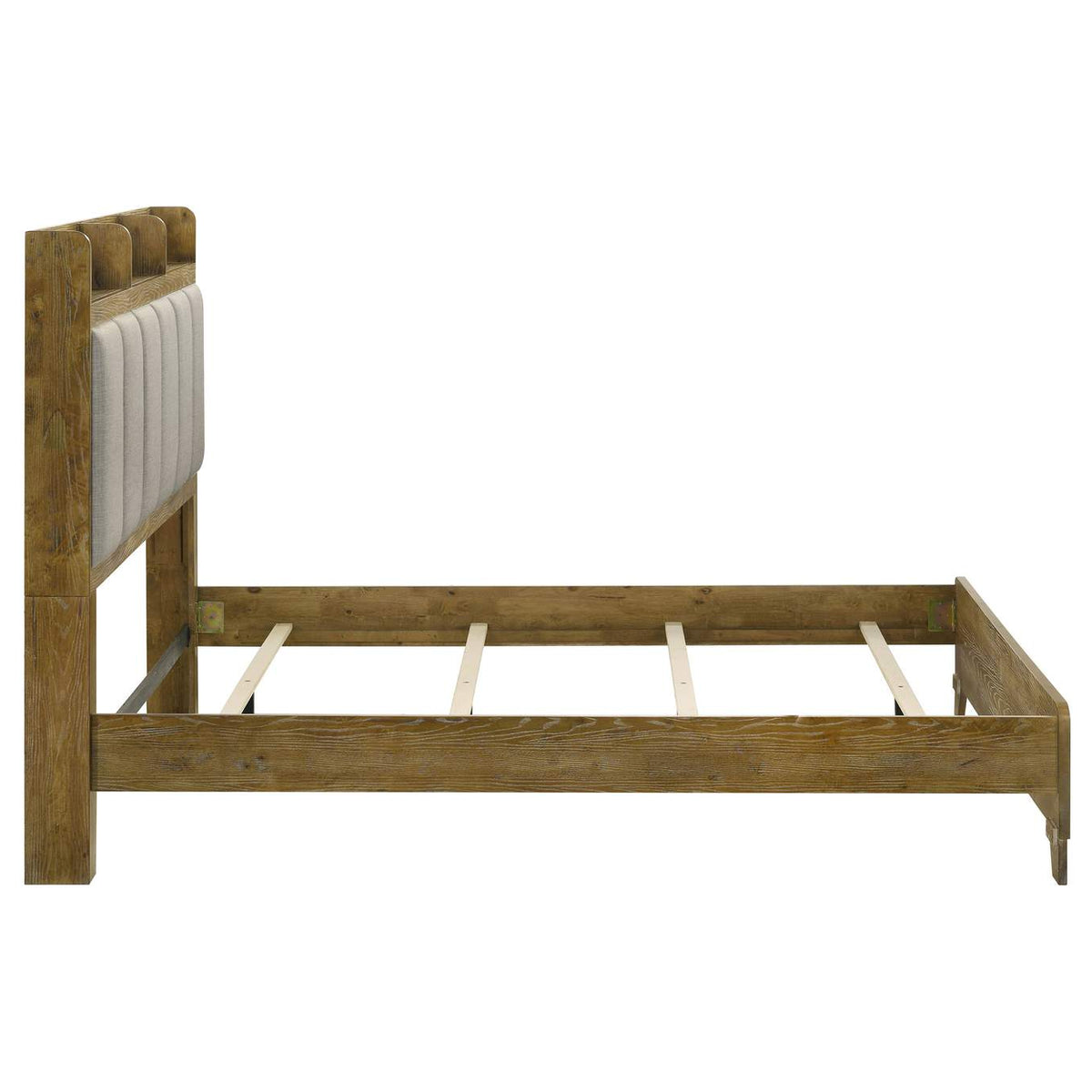 222971KE Henderson 57-inch Eastern King Bookcase Panel Bed Medium Oak