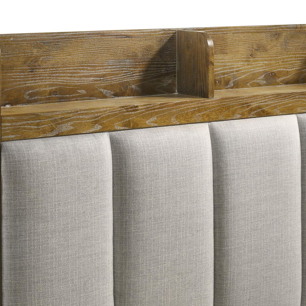 222971KE Henderson 57-inch Eastern King Bookcase Panel Bed Medium Oak
