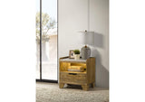 222972 Henderson 1-drawer LED Nightstand Bedside Table Medium Oak